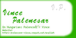 vince palencsar business card